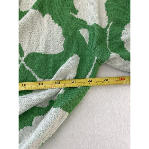 Diane Von Furstenberg x Target Wrap Sweater Tunic Green White Floral Print XXL - Picture 6 of 7